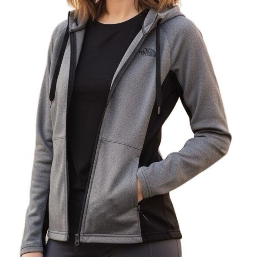 The‎ North Face women’s black and gray jacket Large like new condition